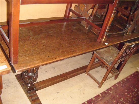 Large oak refectory table